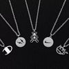 Allmatch Dollar Symbol Pendant Couple Necklace For Students Alloy Material With Electroplating Featuring Animal And Zodiac Patterns