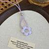 Allmatch Flower Wax Rope Alloy Necklace With Baking Paint And Geometric Style For Women