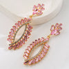 Allmatch Geometric Irregular Pendant Earrings Alloy Set With Diamonds Women's Vintage Light Luxury Niche Design