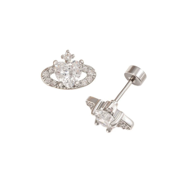 Allmatch Heartshaped Copper Electroplated Girls' Earrings