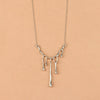 Allmatch Lava Alloy Necklace With Geometric Pattern And Electroplating Treatment Water Wave Chain Style Unisex