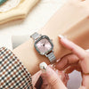 Allmatch Purple Aurora Dial Square Bracelet Watch For Students Alloy Material Fashion Style
