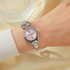 Allmatch Purple Aurora Dial Square Bracelet Watch For Students Alloy Material Fashion Style
