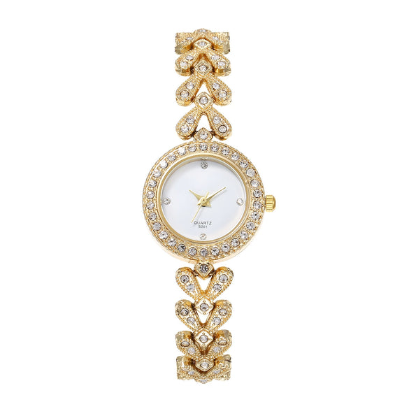 Allmatch Retro Quartz Watch Alloy Round Dial Women's Watch