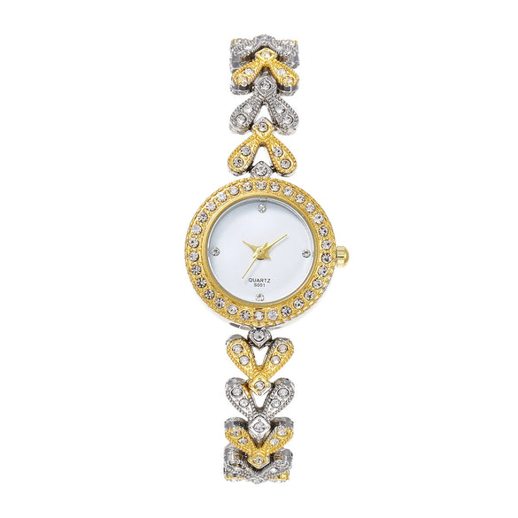 Allmatch Retro Quartz Watch Alloy Round Dial Women's Watch