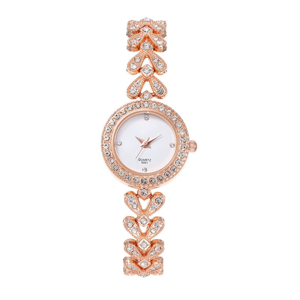 Allmatch Retro Quartz Watch Alloy Round Dial Women's Watch