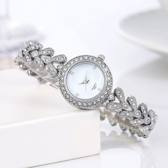 Allmatch Retro Quartz Watch Alloy Round Dial Women's Watch