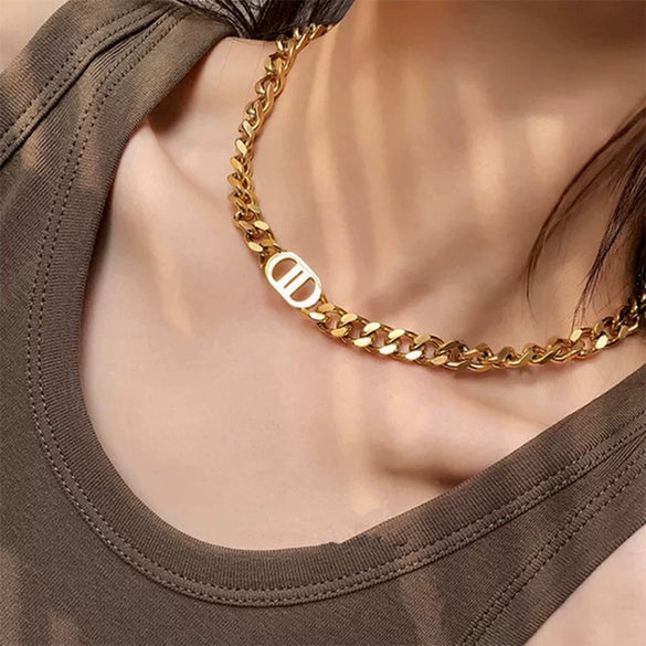 Allmatch Textured Stainless Steel Electroplated Bracelet Necklace Suit