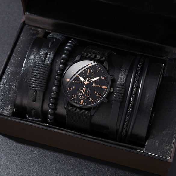 Allmatching Fashion Watch Alloy Case Pu Strap Round Dial