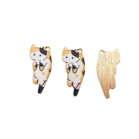 Alloy Accessories With Dripping Oil Design And Cat Animal Style