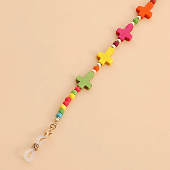 Alloy Acrylic Pearl Beaded Glasses Chain And Mask Chain Fashion Eyewear Holder Necklace