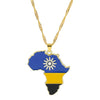 Alloy Africa Map Pendant Necklace With Electroplating Unisex Style