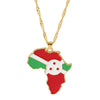 Alloy Africa Map Pendant Necklace With Electroplating Unisex Style
