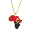Alloy Africa Map Pendant Necklace With Electroplating Unisex Style