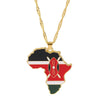 Alloy Africa Map Pendant Necklace With Electroplating Unisex Style