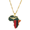 Alloy Africa Map Pendant Necklace With Electroplating Unisex Style