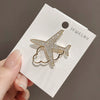 Alloy Aircraft Brooch Natural Style Electroplating For Ladies