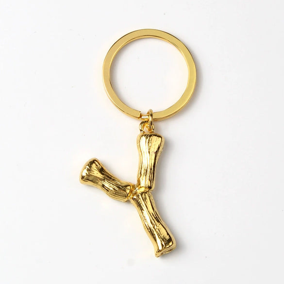 Alloy Alphabet Letter Keychain Pendant Creative Fashion Key Ring And Bag Charm Accessory Gift