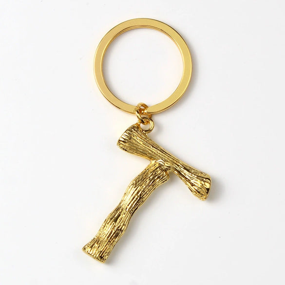 Alloy Alphabet Letter Keychain Pendant Creative Fashion Key Ring And Bag Charm Accessory Gift