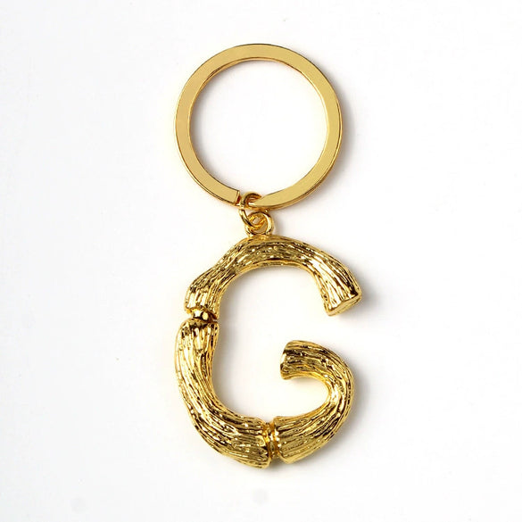 Alloy Alphabet Letter Keychain Pendant Creative Fashion Key Ring And Bag Charm Accessory Gift