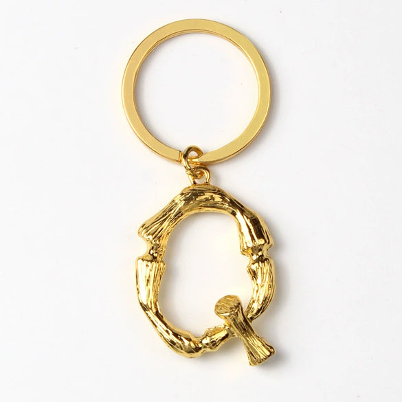 Alloy Alphabet Letter Keychain Pendant Creative Fashion Key Ring And Bag Charm Accessory Gift