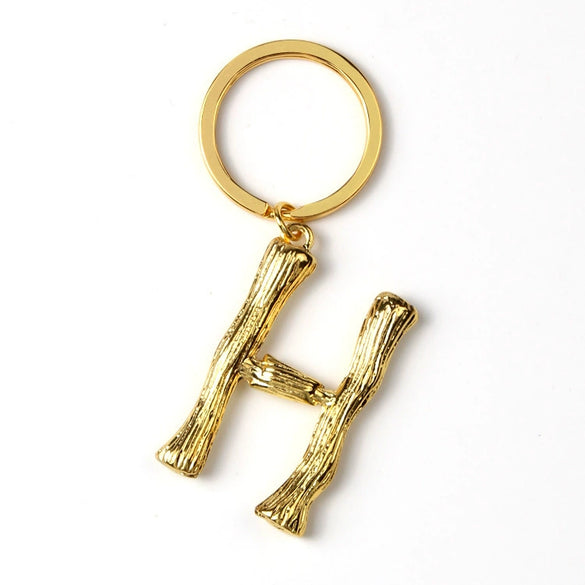 Alloy Alphabet Letter Keychain Pendant Creative Fashion Key Ring And Bag Charm Accessory Gift