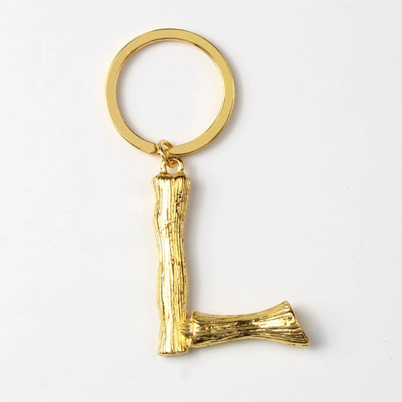Alloy Alphabet Letter Keychain Pendant Creative Fashion Key Ring And Bag Charm Accessory Gift