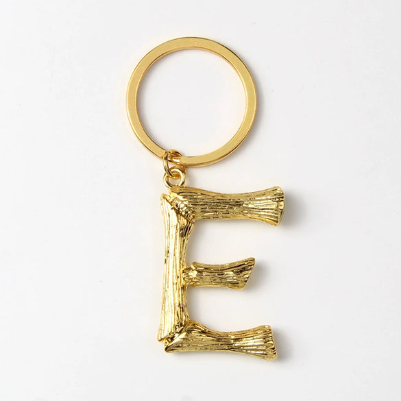Alloy Alphabet Letter Keychain Pendant Creative Fashion Key Ring And Bag Charm Accessory Gift