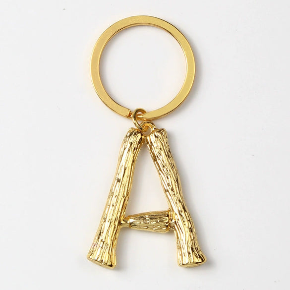 Alloy Alphabet Letter Keychain Pendant Creative Fashion Key Ring And Bag Charm Accessory Gift