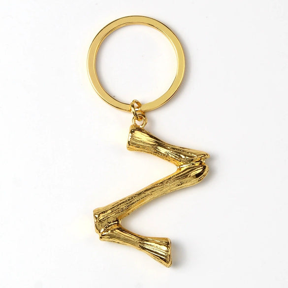 Alloy Alphabet Letter Keychain Pendant Creative Fashion Key Ring And Bag Charm Accessory Gift
