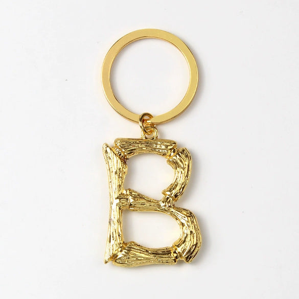 Alloy Alphabet Letter Keychain Pendant Creative Fashion Key Ring And Bag Charm Accessory Gift