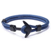 Alloy Anchor Men's Bracelet With Geometric Pattern And Weaving Design