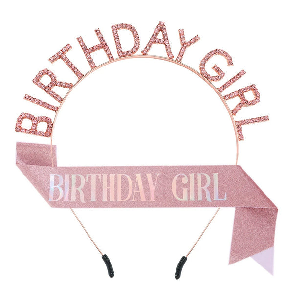 Alloy And Cloth Birthday Crown Hairband And Shoulder Belt Semimanual Semimechanical Process