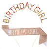 Alloy And Cloth Birthday Crown Hairband And Shoulder Belt Semimanual Semimechanical Process