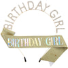 Alloy And Cloth Birthday Crown Hairband And Shoulder Belt Semimanual Semimechanical Process