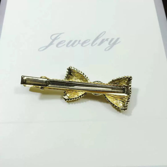 Alloy And Natural Freshwater Pearl Beaded Women's Hairpin Sweet Bow Clip