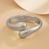 Alloy And Pearl Irregular Pleated Water Drop Cross Bracelet With Ins Style And Electroplating