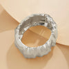 Alloy And Pearl Irregular Pleated Water Drop Cross Bracelet With Ins Style And Electroplating