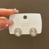 Alloy And 925 Silver Geometric Pigeon Egg Heart Earrings For Women Electroplated