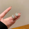 Alloy And 925 Silver Geometric Pigeon Egg Heart Earrings For Women Electroplated
