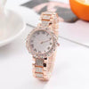 Alloy And Stainless Steel Band Quartz Watch With Gypsophila Rhinestone For Men And Women Round Dial Leisure Style