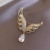 Alloy Angel Wings Water Drop Flower Shape Minimalist Electroplating Women's Clothing Brooch