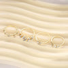 Alloy Animal Butterfly Flower Ring Set For Women Electroplated Light Luxury Versatile Hand Jewelry