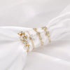 Alloy Animal Butterfly Flower Ring Set For Women Electroplated Light Luxury Versatile Hand Jewelry