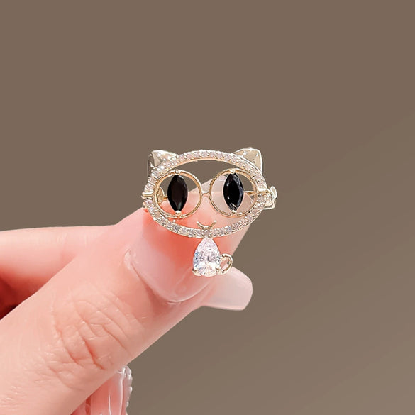 Alloy Animal Cat Shaped Electroplated Women's Brooch Accessories