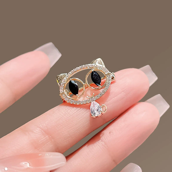 Alloy Animal Cat Shaped Electroplated Women's Brooch Accessories