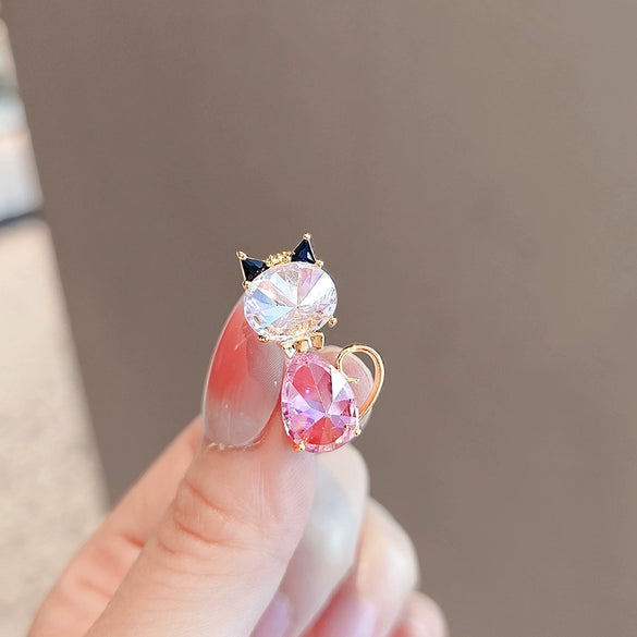 Alloy Animal Cat Women's Highend Exquisite Electroplated Brooch Collar Pin Accessories Suit Corsage Pin