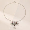 Alloy Animal Flying Dragon Shape Pendant Necklace With Oil Dripping Design Retro Disco Hiphop Style Unisex