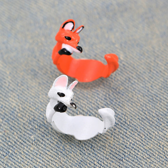 Alloy Animal Fox Ring With Electroplating Design