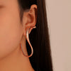 Alloy Animal Geometric Diamond Inlaid Retro Exaggerated Snake Earrings For Women